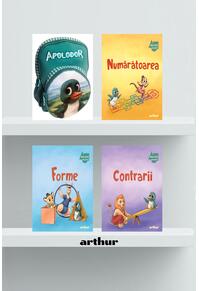 Pachet Apolodor 0-3 ani (Forme, Contrarii, Numărătoarea, rucsac personalizat)