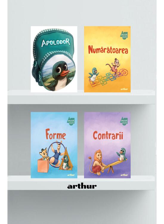 Pachet Apolodor 0-3 ani (Forme, Contrarii, Numărătoarea, rucsac personalizat) - gallery big 1