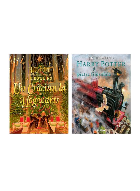 Pachet Crăciun Harry Potter ilustrat ( Crăciun la Hogwarts, Piatra filosofală, ediție ilustrată) - gallery big 7