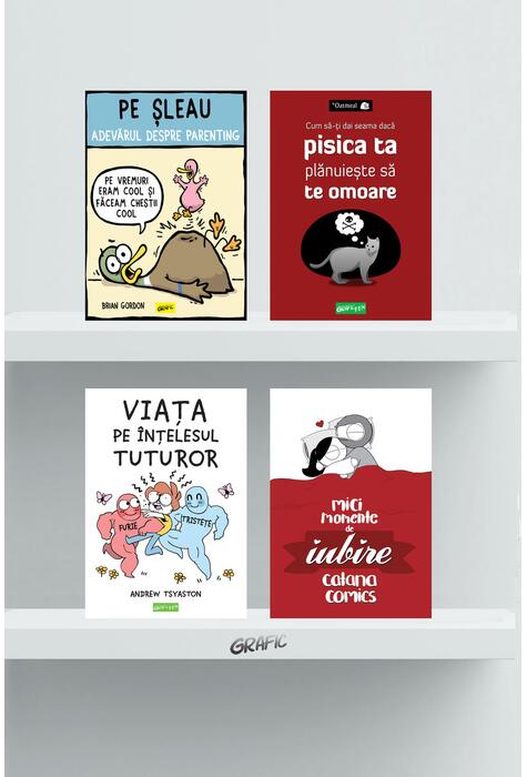 Pachet Grafic Fun 4 volume ( Viața pe înțelesul tuturor, Pe șleau, Mici momente, Pisica)