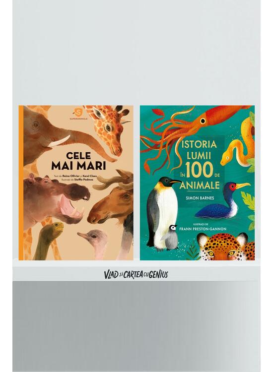 Pachet Superanimale 2 volume ( Istoria lumii în 100 de animale, Cele mai mari) - gallery big 1