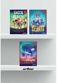Pachet Fletcher Adventure 3 volume (Gașca Pericol, Scârții, Crăciunozaurul și Vrăjitoarea Iarnă)