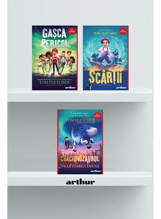 Pachet Fletcher Adventure 3 volume (Gașca Pericol, Scârții, Crăciunozaurul și Vrăjitoarea Iarnă) - gallery big 1