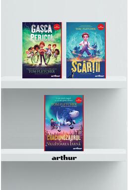 Pachet Fletcher Adventure 3 volume (Gașca Pericol, Scârții, Crăciunozaurul și Vrăjitoarea Iarnă)