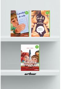 Pachet Andrew Clements ( Povestea frindelului, Gata cu vorba, Carnetul de note)