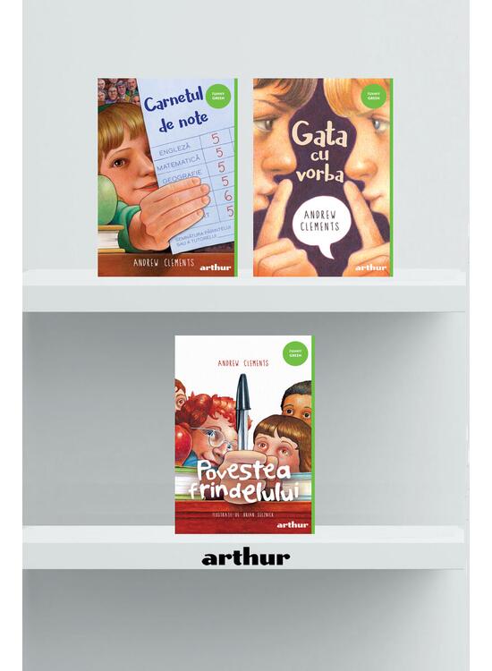 Pachet Andrew Clements ( Povestea frindelului, Gata cu vorba, Carnetul de note) - gallery big 1