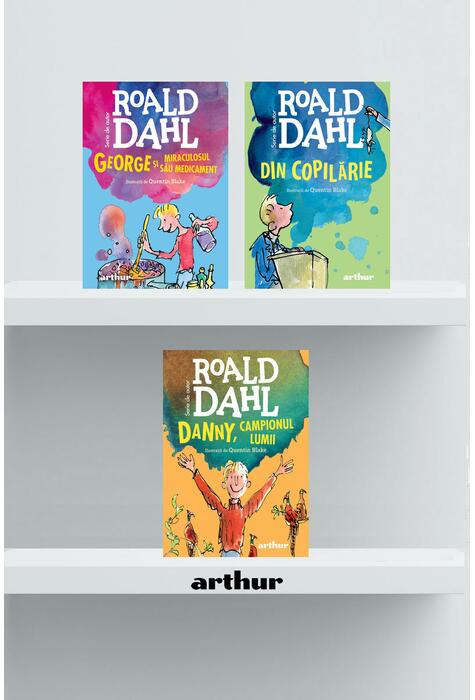 Pachet Roald Dahl în format mic (Danny, George, Din copilărie)