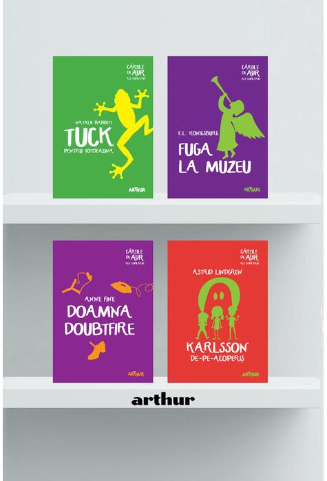 Pachet Cărțile de aur ale copilăriei ( Karlsson, Tuck, Fuga la muzeu, Doamna Doubtfire)