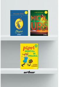 Pachet școlar clasa a III-a (Pippi Șosetica se îmbarcă, Dominic, Micul urs)
