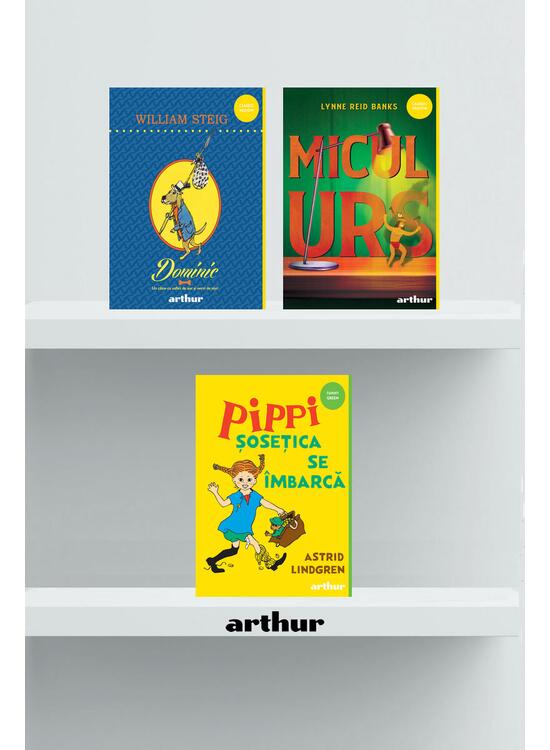 Pachet școlar clasa a III-a (Pippi Șosetica se îmbarcă, Dominic, Micul urs) - gallery big 1