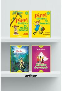 Superpachetul Lindgren ( Karlsson de-pe-acoperiş, Ronia, fată de tâlhar, Pippi Șosețica se îmbarcă, Pippi pe mările sudului)