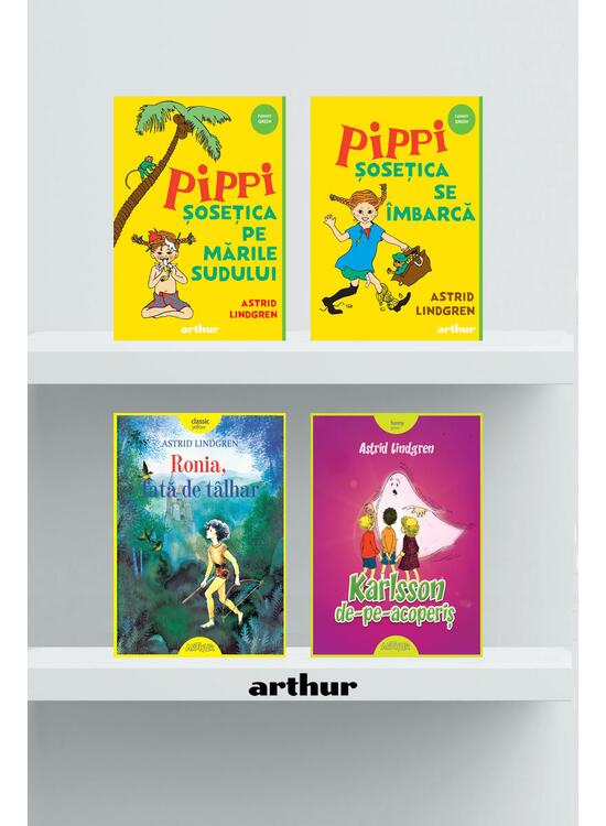 Superpachetul Lindgren ( Karlsson de-pe-acoperiş, Ronia, fată de tâlhar, Pippi Șosețica se îmbarcă, Pippi pe mările sudului) - gallery big 1