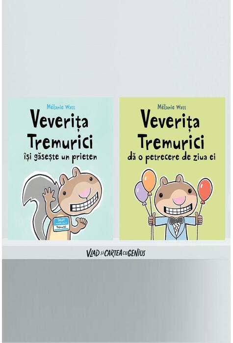 Pachet 2 cărți educative Veverița Tremurici ( Prieten, Petrecere)