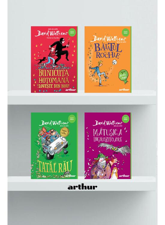 Pachet David Walliams ( Bunicuța 2, Mătușica, Tatăl rău, Băiatul cu rochie) - gallery big 1