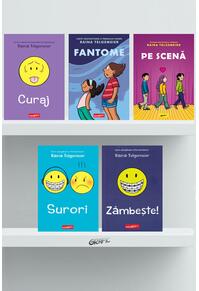 Pachet Raina Telgemeier (Zâmbește, Surori, Curaj, Pe scenă, Fantome)