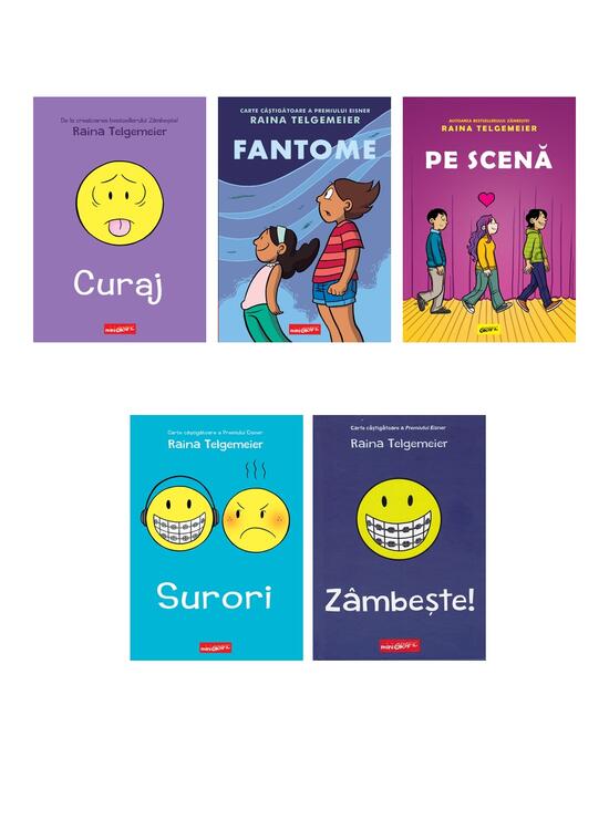 Pachet Raina Telgemeier (Zâmbește, Surori, Curaj, Pe scenă, Fantome) - gallery big 7
