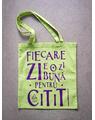 Tote bag lime cu imprimeu "Fiecare zi e o zi bună pentru citit" - thumb 1