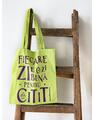 Tote bag lime cu imprimeu "Fiecare zi e o zi bună pentru citit" - thumb 2