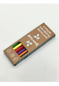 Set 6 pixuri din hârtie reciclată Planeta Arthur (model Apolodor)