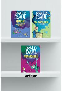 Pachet Roald Dahl format mic ( Din copilărie, Vrăjitoarele, Charlie și marele ascensor)
