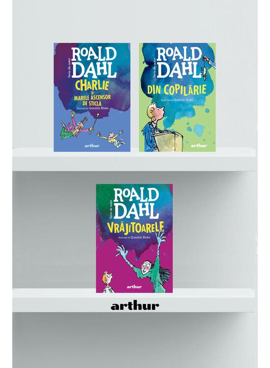 Pachet Roald Dahl format mic ( Din copilărie, Vrăjitoarele, Charlie și marele ascensor) - gallery big 1