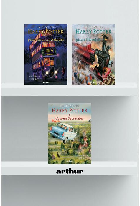 Pachet Harry Potter ediție ilustrată (volumele 1-3)