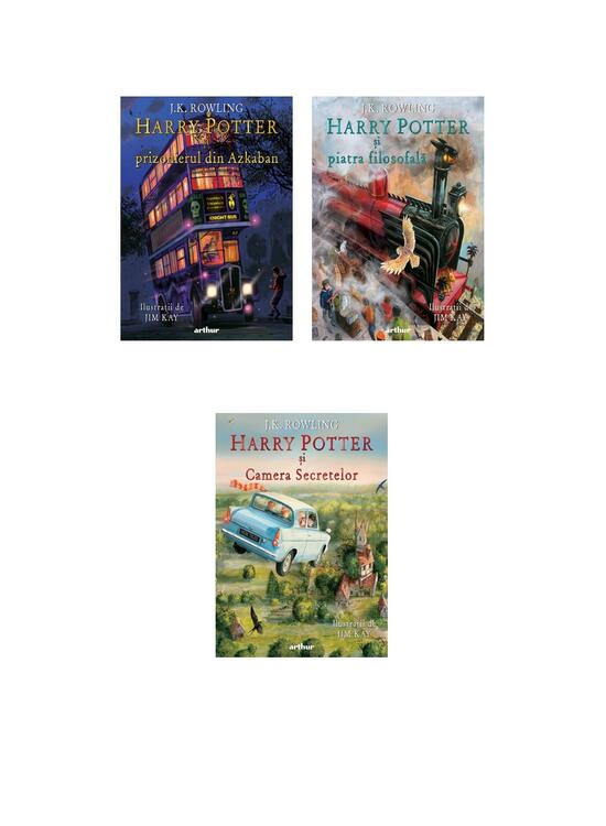 Pachet Harry Potter ediție ilustrată (volumele 1-3) - gallery big 2