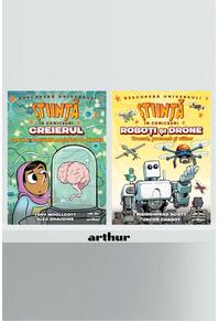 Pachet Știință în comicsuri (Roboţi şi drone, Creierul)