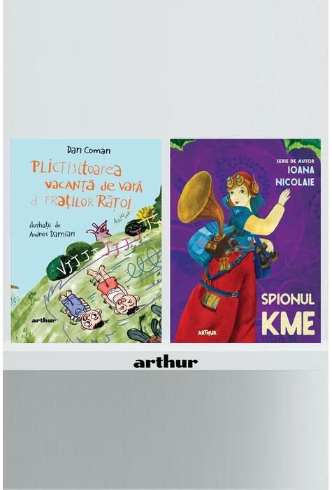 Pachet lecturi pentru 10 ani (Spionul Kme, Plictisitoarea vacanță de vară a fraților Rățoi) Pachet lecturi pentru 10 ani (Spionul Kme, Plictisitoarea vacanță de vară a fraților Rățoi)