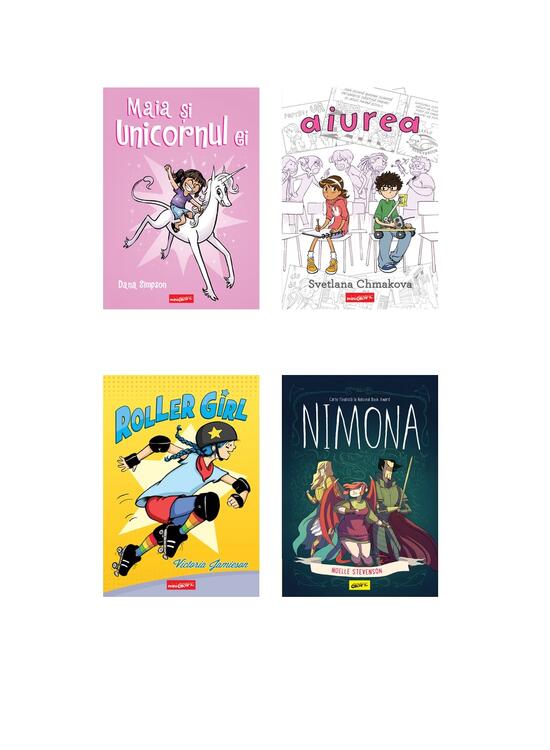 Pachet Girl Power (Maia și unicornul ei, Aiurea, Roller Girl, Nimona) - gallery big 6