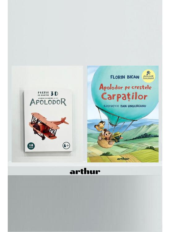 Pachet promo Apolodor pe crestele Carpaților cu Puzzle 3D din hârtie: Avionul cu motor - gallery big 1
