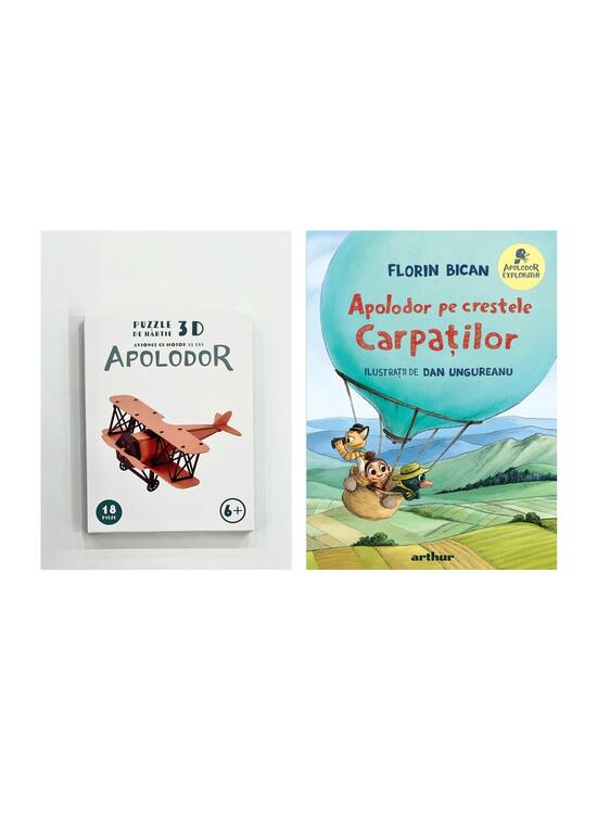 Pachet promo Apolodor pe crestele Carpaților cu Puzzle 3D din hârtie: Avionul cu motor - gallery big 4