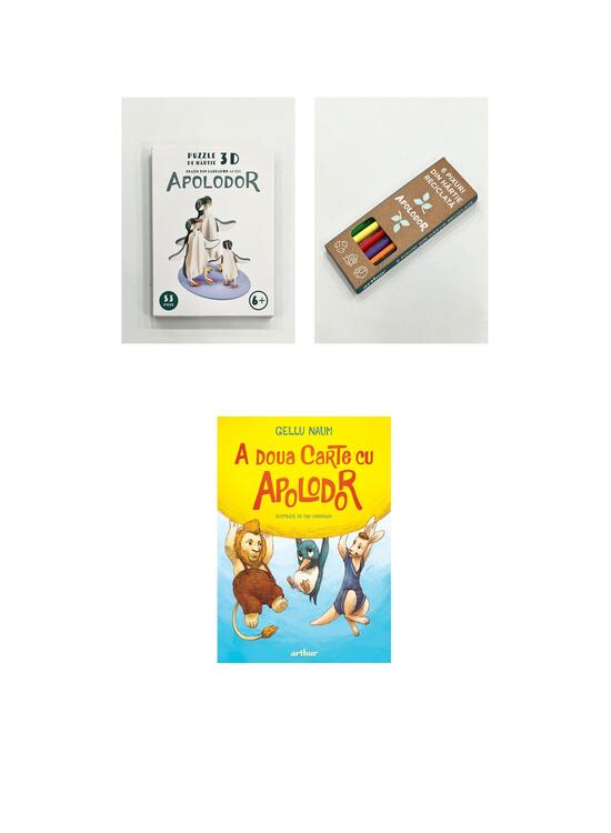 Pachet promo Apolodor 6-8 ani ( A doua carte cu Apolodor, puzzle 3D, set pixuri) - gallery big 5