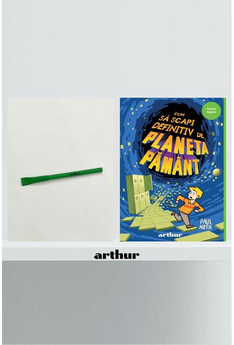 Pachet promo Funny Green (Cum să scapi definitiv de Planeta Pământ și pix)