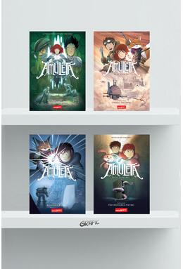 Copertă produs Pachet Amuleta ( Păstrătoarea pietrei, Blestemul pietrei, Orașul din nori, Ultimul Consiliu)