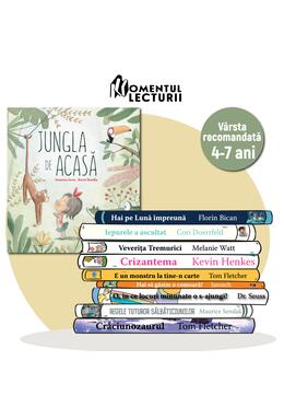 10 cărți ilustrate pentru 4-7 ani ( Jungla) + rucsăcel cadou