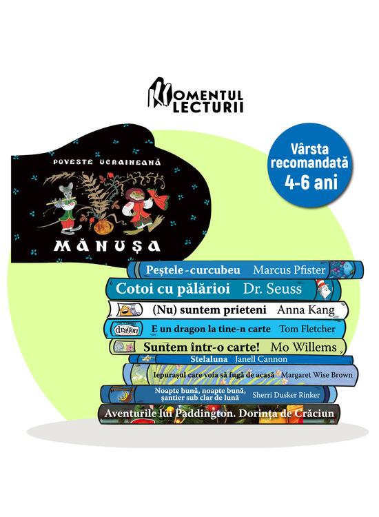 10 cărți ilustrate pentru 4-6 ani ( Mănușa) + rucsăcel cadou - gallery big 3