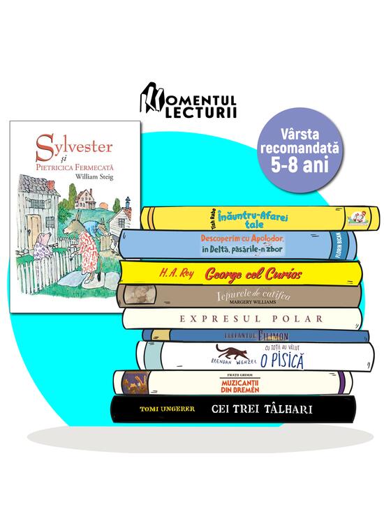 10 cărți ilustrate pentru 5-8 ani ( Sylvester) + rucsac Apolodor cadou - gallery big 3