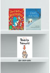 Pachet 3 povești pentru copii curioși (Bunicozaura,După bufnițe, Veverița Tremurici)