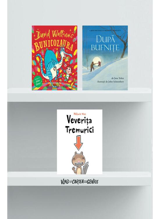 Copertă produs Pachet 3 povești pentru copii curioși (Bunicozaura,După bufnițe, Veverița Tremurici) - gallery big 1
