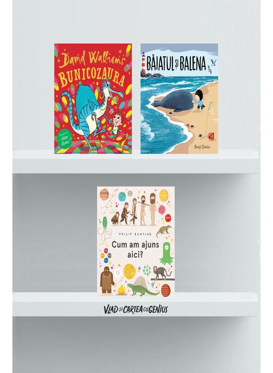 Copertă produs Pachet cărți educative pentru 4-6 ani (Bunicozaura, Cum am ajuns aici, Băiatul și balena) - gallery big 1