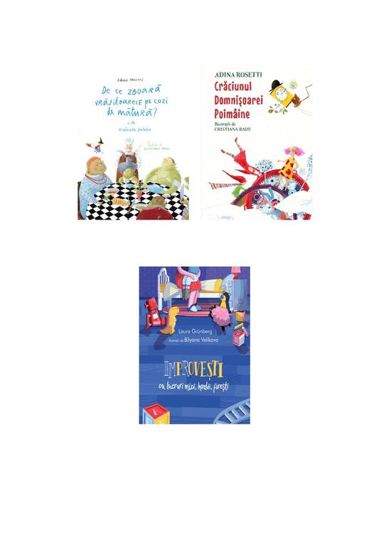 Copertă produs Pachet 3 povești cu întrebări fantastice (Crăciunul Domnișoarei Poimâine, De ce zboară vrăjitoarele..., Improvești) - gallery big 4
