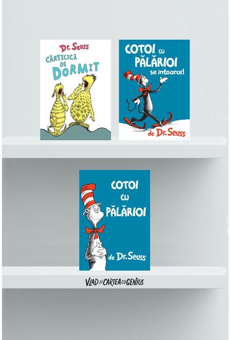 Copertă produs Pachet Dr. Seuss (Cotoi cu pălărioi 2 volume, Cărticica de dormit)