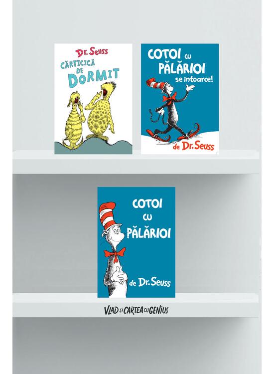 Copertă produs Pachet Dr. Seuss (Cotoi cu pălărioi 2 volume, Cărticica de dormit) - gallery big 1