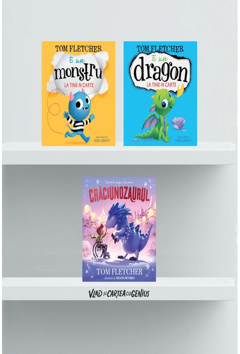 Copertă produs Pachet Tom Fletcher 4 ani+ (Crăciunozaurul, E un dragon la tine-n carte, E un monstru la tine-n carte)