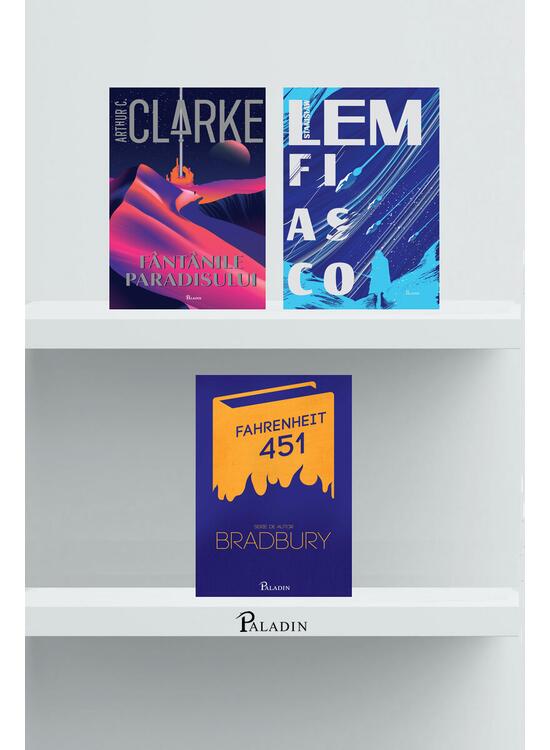 Copertă produs Pachet clasici ai SF-ului (Fahrenheit 451, Fiasco, Fântânile Paradisului) - gallery big 1