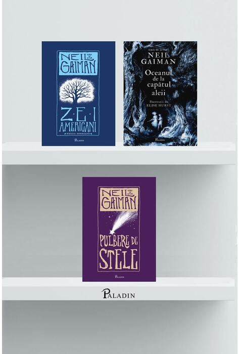 Copertă produs Pachet Neil Gaiman Paladin (Oceanul de la capătul aleii, Pulbere de stele, Zei americani)