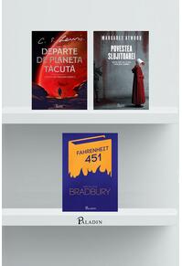 Copertă produs Pachet capodopere SF (Fahrenheit 451, Povestea slujitoarei,Trilogia Cosmică)