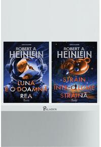 Copertă produs Pachet Robert A. Heinlein (Luna e o doamnă rea, Străin într-o lume străină)