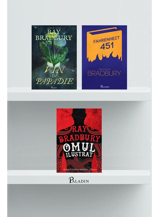 Copertă produs Pachet de autor Ray Bradbury (Fahrenheit 451, Omul ilustrat, Vin de păpădie) - gallery big 1